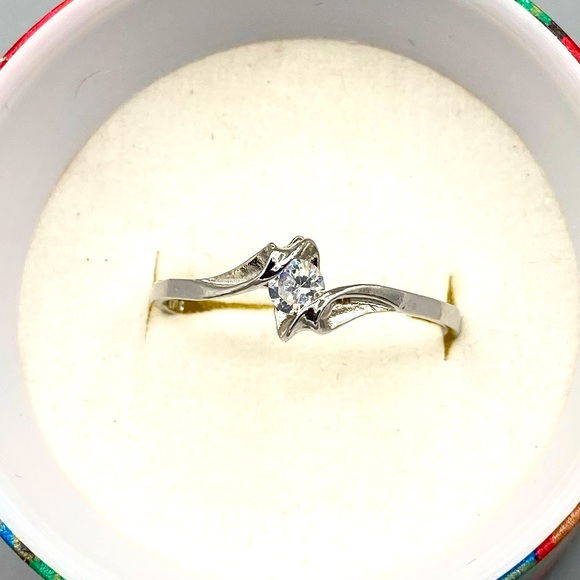 Crystal Solitaire Ring - Picture 2 of 3